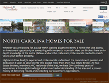 Tablet Screenshot of highlandscoverealty.com